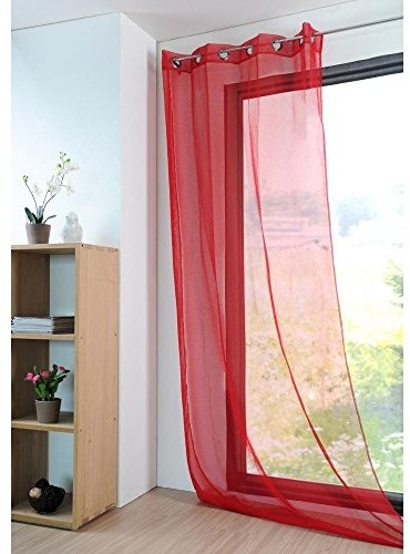 Lovely Casa r61697014vl Monna Voile bawełna Czerwony 135 x 260 cm R61697014VL