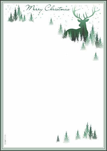 Sigel Sigel DP284 papier listowy Boże Narodzenie Christmas Forest, zielony, A4, 25 arkuszy, Christmas Forest - papier listowy DP284