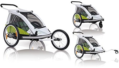 XLC Duo-BS-C03 2014 3092000500 przyczepka do kierownicy rowerowej, biała / limonkowa 3092000500