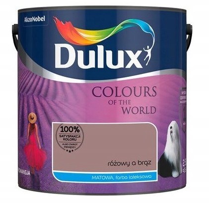 Dulux Farba Dulux Kolory Świata- różowy a brąz, 2.5l