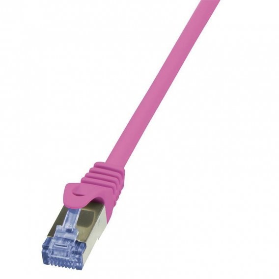 LogiLink Patchcord CQ3019S Cat.6A S/FTP 0,25m różowy CQ3019S