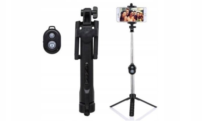 Uchwyt Monopod Selfie Bluetooth Czarny