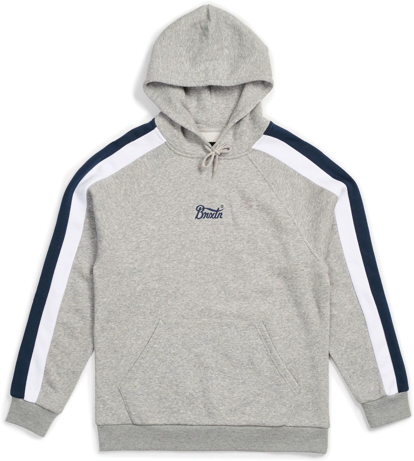 BRIXTON bluza męska BRIXTON STITH VI HOOD Heather Grey
