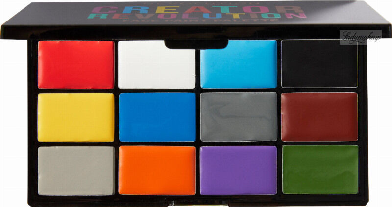 Makeup Revolution MAKEUP REVOLUTION - CREATOR REVOLUTION - FACE PAINT PALETTE - Paleta 12 farb do twarzy