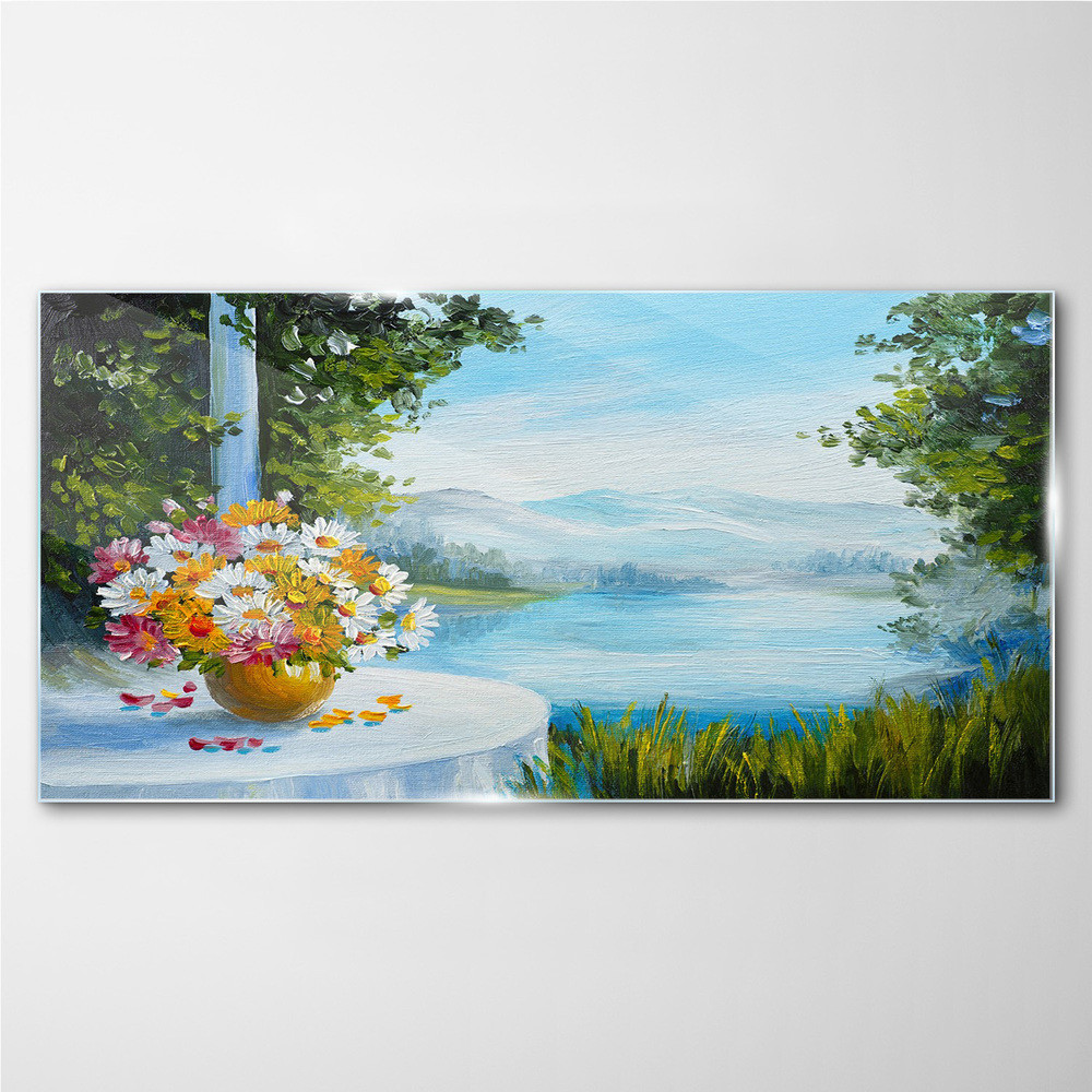 PL Coloray Obraz Szklany krajobraz jezioro przyroda 120x60cm