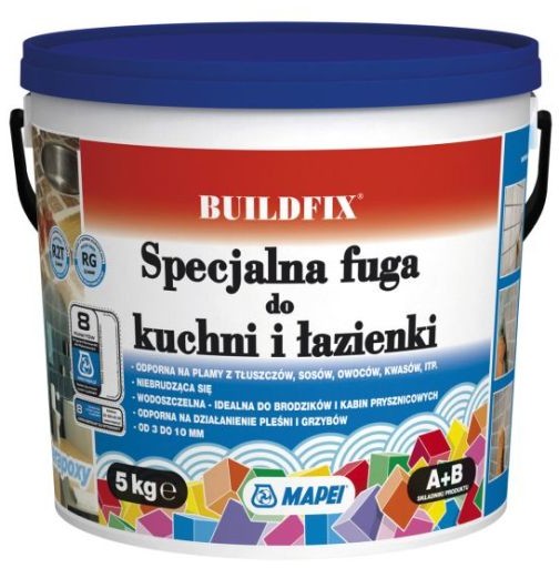 Mapei Buildfix Zaprawa Buildfix do kuchni i łazienki 100 biała 5 kg 4510005CD