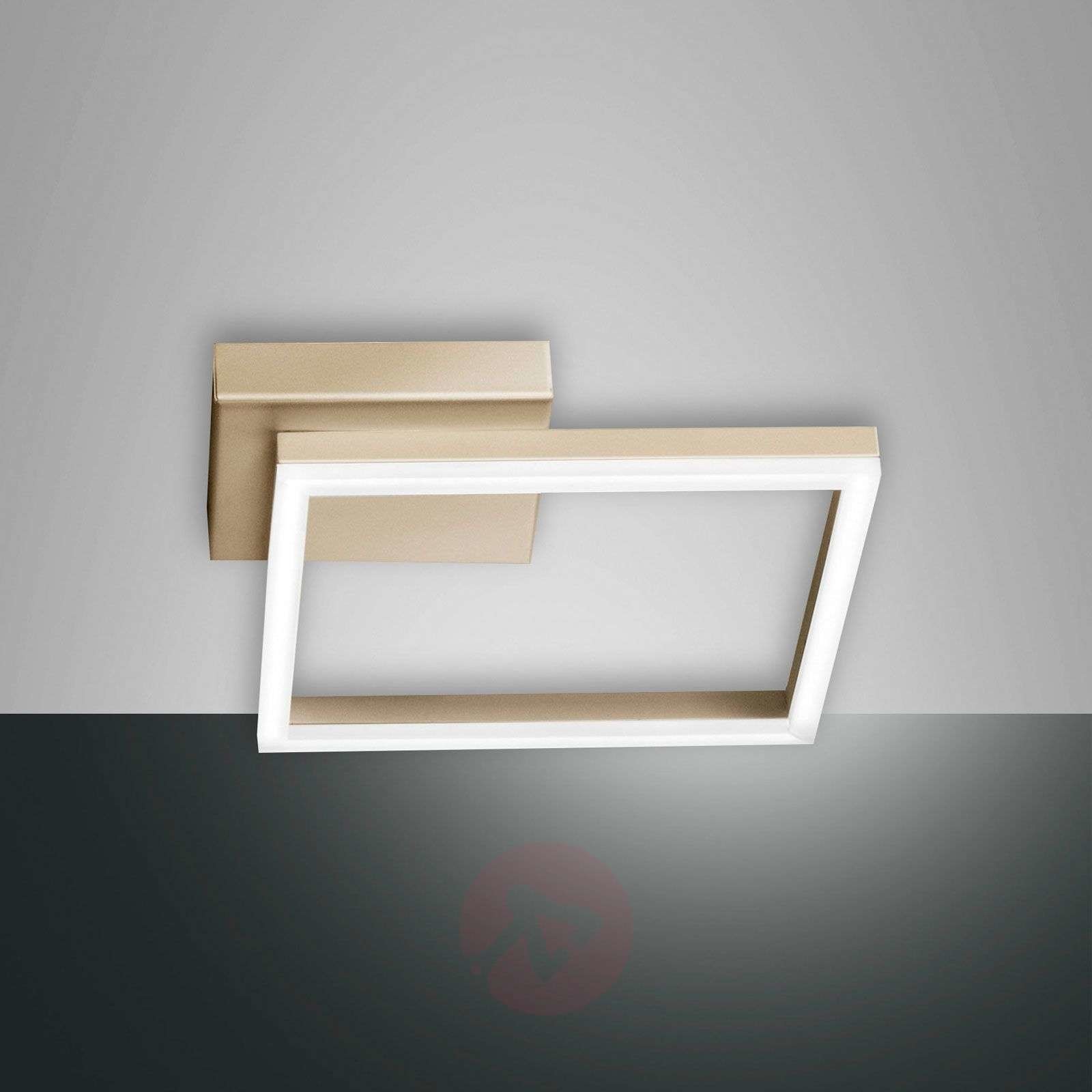 Fabas Luce Lampa sufitowa LED Bard, 27x27cm, matowe złoto