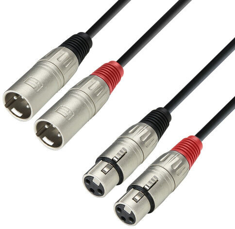 Adam Hall Cables K3 TMF 0300 - kabel 2xXLRm / 2xXLRż, 3 m