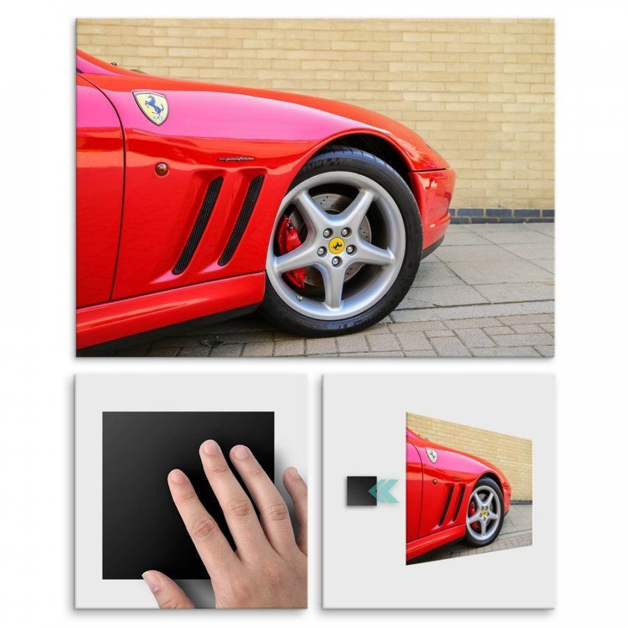 Pix4home Plakat metalowy czerwone Ferrari L POS-L-01634