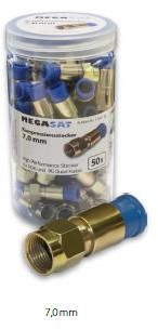 MEGASAT wtyk F kompresyjny Megasat HQ 7,0 mm - 50szt WTFKM7,0P