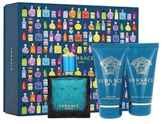 Versace Eros Zestaw - EDT 50 ml + SG 50 ml + ASB 50 ml