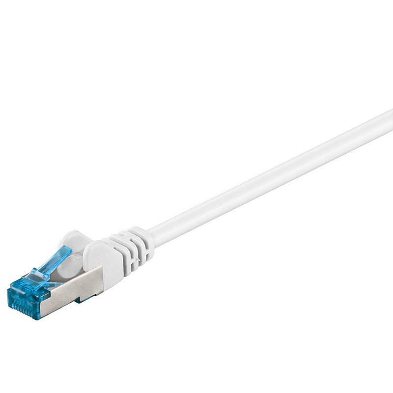 Kabel Lan Patchcord Cat 6A S/ftp biały 30m