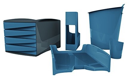 Fellowes G2DESK wykonana z 80% recylingm adhezyjnego, 7-częściowy zestaw w całości, niebieski 0040801