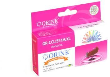 ORINK Tusz CLI551XLM do drukarek Canon Pixma MG5450 / 6350 / Pixma iP7250 | Magenta | 12ml. CCLI551XLM OR orink_CLI551XLM OR