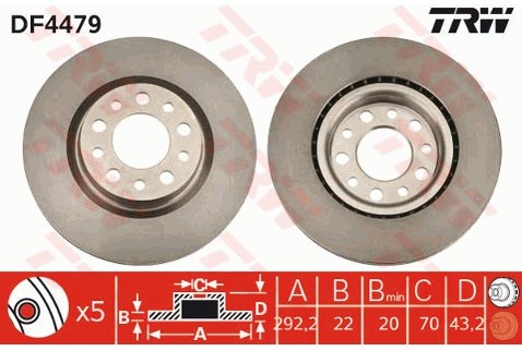 TRW Tarcza hamulcowa DF4479