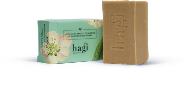 Hagi Cosmetics Hagi mydło oliwkowe ze złotymi drobinkami 100 g