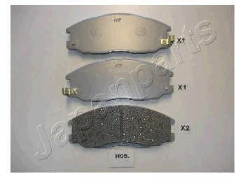 JAPANPARTS Zestaw klocków hamulcowych, hamulce tarczowe PA-H05AF