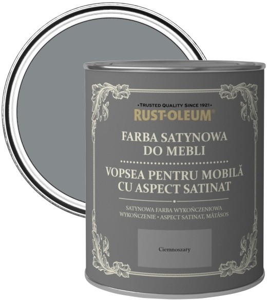 Rust-Oleum Farba do mebli Rust-Oleum ciemnoszary satyna 0 75 l R0070105G5