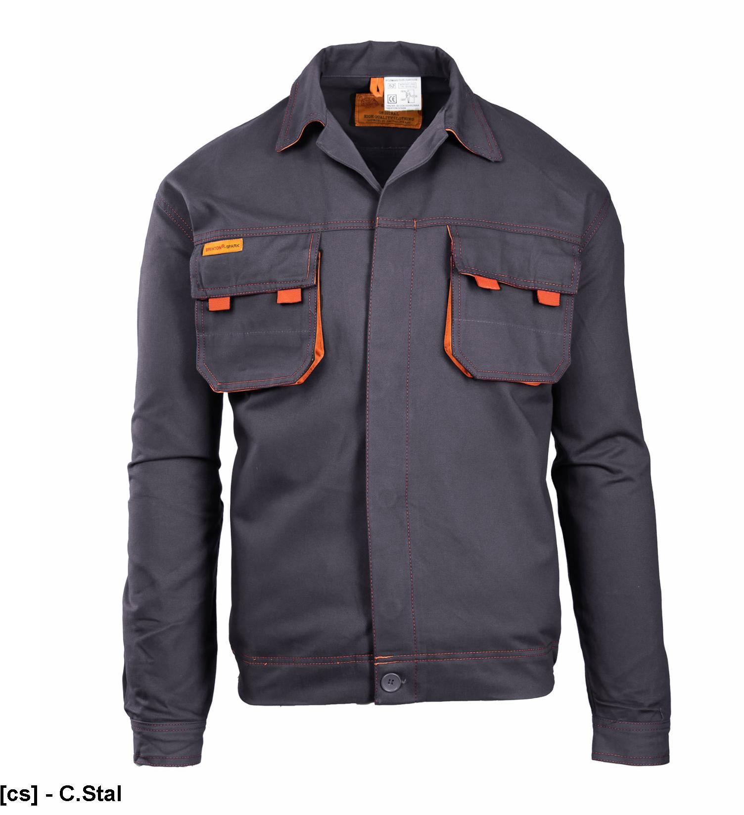 POLSTAR ASBL - BRIXTON SPARK BLUZA CIEMNA STAL, BAWEŁNA (100%), 300G/M2, 4 KOLORY - M-59 ASBL