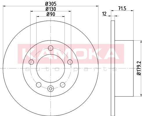 KAMOKA Tarcza hamulcowa 103197 103197