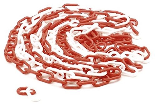 Perel 1186  5 łańcuch z tworzywa sztucznego, średnica 6 MM, długość 5 m, czerwony/biały 1186-5