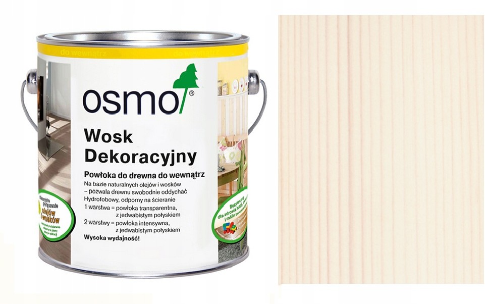 Wosk Dekoracyjny Osmo do drewna 0,75 L śnieg 3188