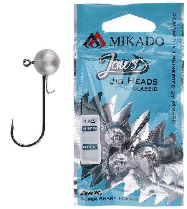 MIKADO 3x Główka Jaws Classic Jig 12 G Hak Bkk 6/0