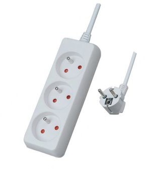 Elektro Przedłużacz 3G 3m Z/U 16A biały ELEKTRO PRW033