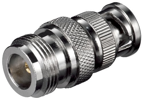 Wentronic Złącze N > wtyk BNC ze złota próby Pin, stal szlachetna 1X 10521
