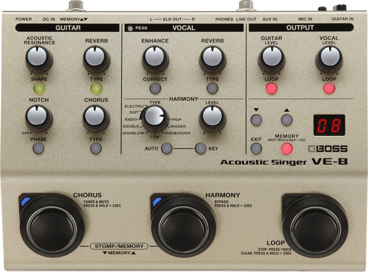 BOSS Acoustic Singer VE-8 harmonizer