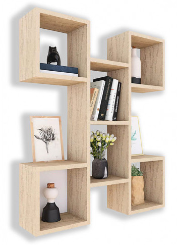 Skandynawska półka wisząca dąb sonoma A1-P59