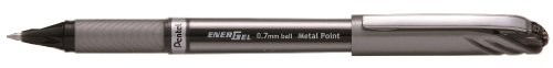 Pentel BL117 W EnerGel Tradio Liquid Gel Ink Roller, opakowanie  szt. (obudowa w kolorze białym), czarny FBA_BL27-AX