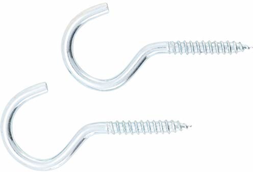 Kraftmann Haki wkręcane haki śrubowe, 90 MM, 2 sztuki, 90 MM, ocynkowane wygięty, 2 sztuki