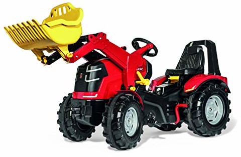 Rolly Toys 651016 rollyX-Trac traktor premium z ładowarką  traktor pedałowy z 2-biegowym przerzutkiem, hamulec ręczny, opona skrzydłowa, maska silnika do otwierania, regulacja siedzenia od 3 lat / kol