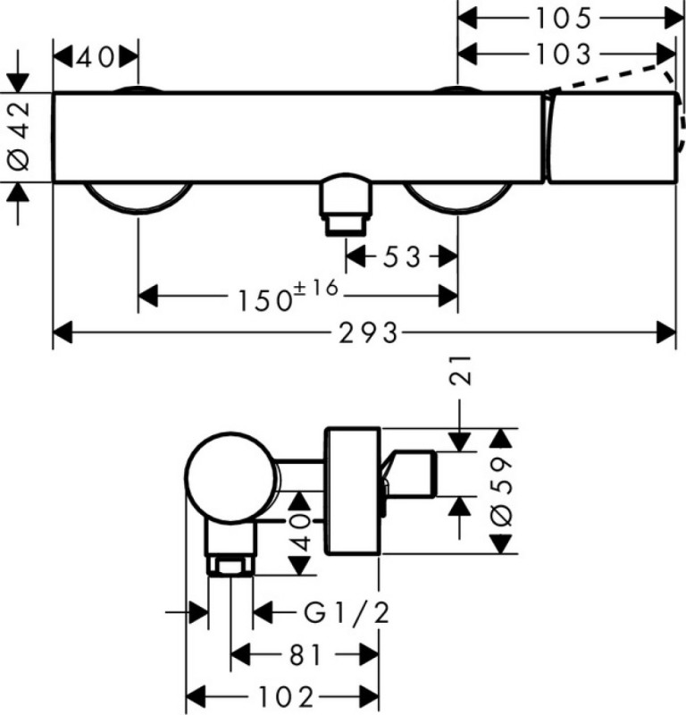 Hansgrohe Uno Zero chrom 45600000