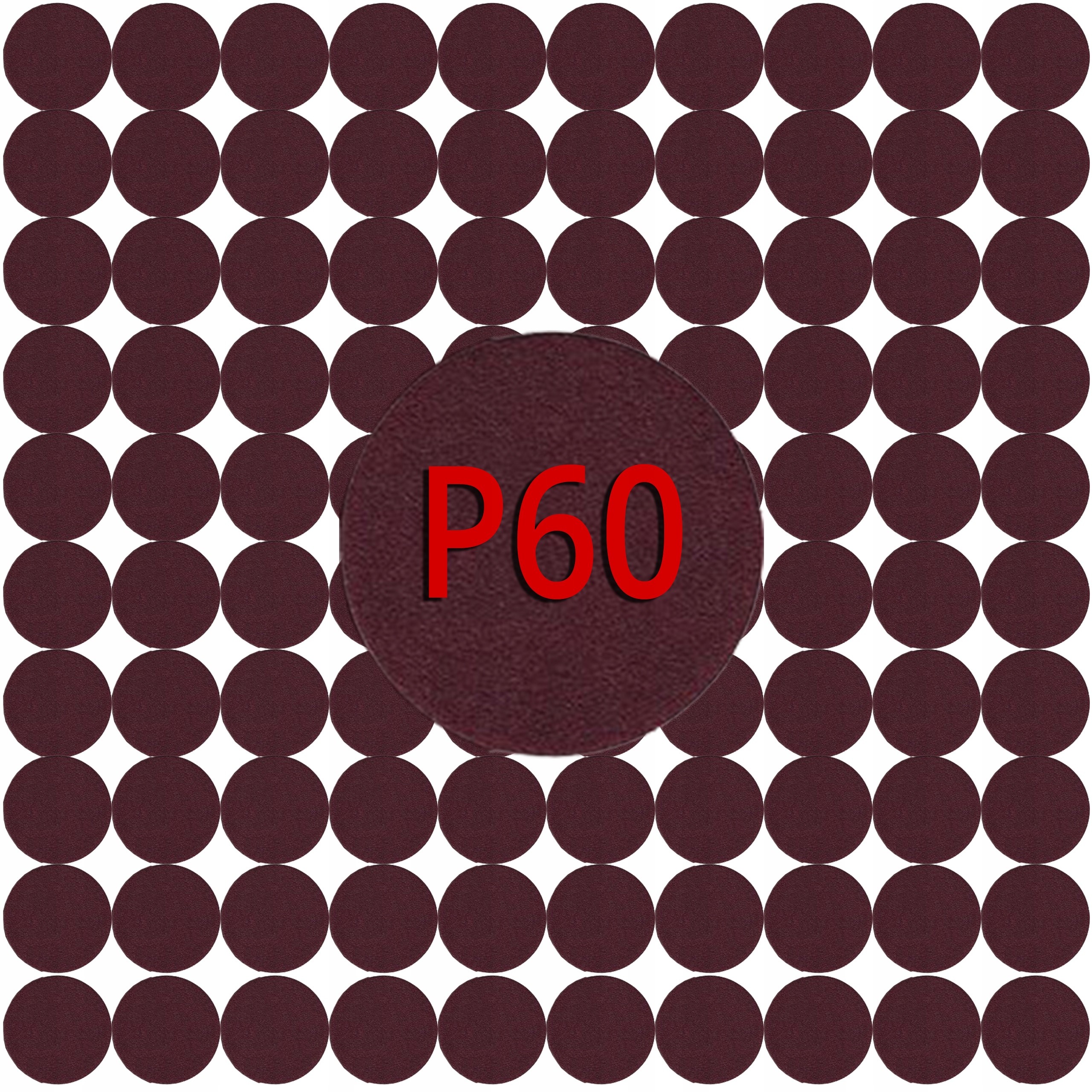 Krążek Szlifierki 125mm Papier Ścierny P60 100 Szt
