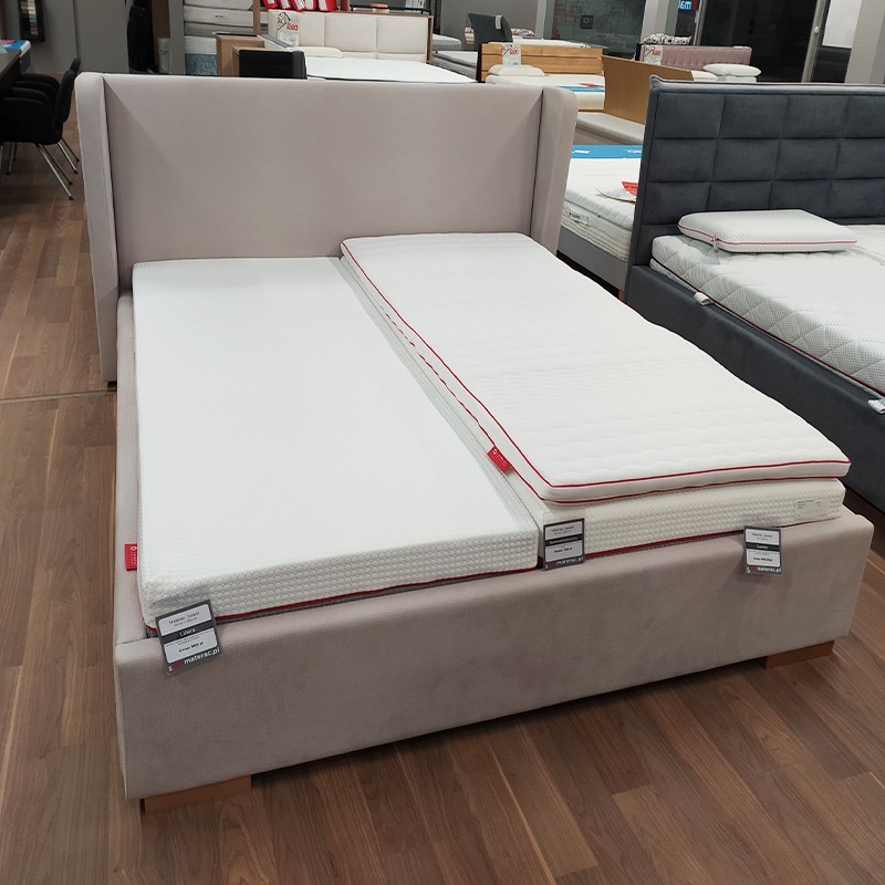 Hilding Łóżko VINTAGE 160x200 tapicerowane OUTLET Rozmiar 160x200 Pojemnik Bez pojemnika