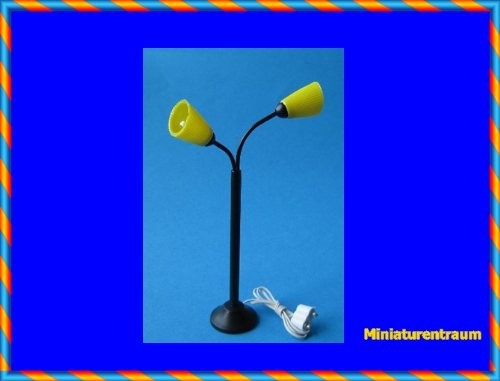 Kahlert Licht kahlert Licht 10255  miniaturowe wyposażenie akcesoria  lampa stojąca, torebka, czarny/żółty