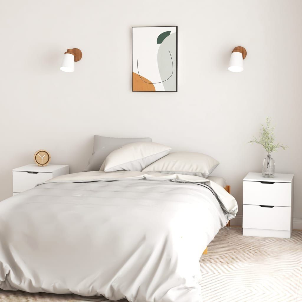 vidaXL Szafki nocne 2 szt. białe 40x40x50 cm płyta wiórowa 326724