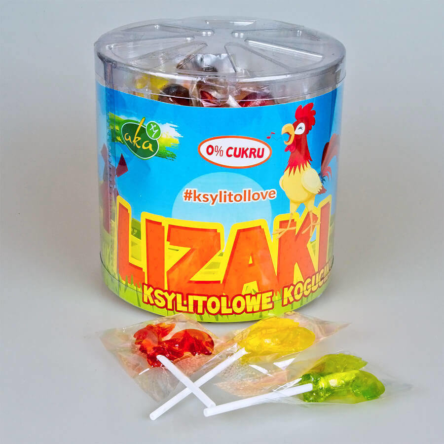 Aka Lizak bez cukru kogucik owocowy z ksylitolem 1szt. 12g