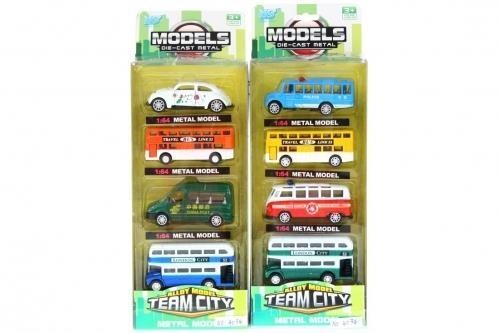 Mega Creative Autobus metalowy 8cm 4el