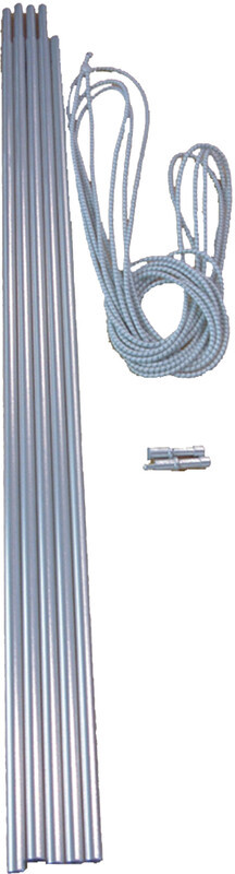 Vango Alloy Pole Set 9,5mm, srebrny 2022 Stelaże do namiotu ACXALLOPO3DHP85