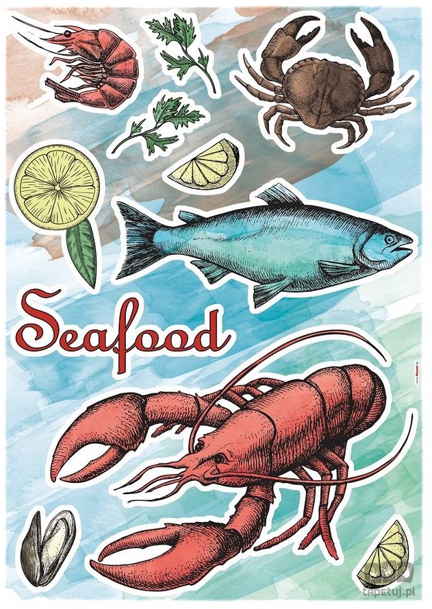 Komar Naklejki na ścianę Seafood 17053h 17053h