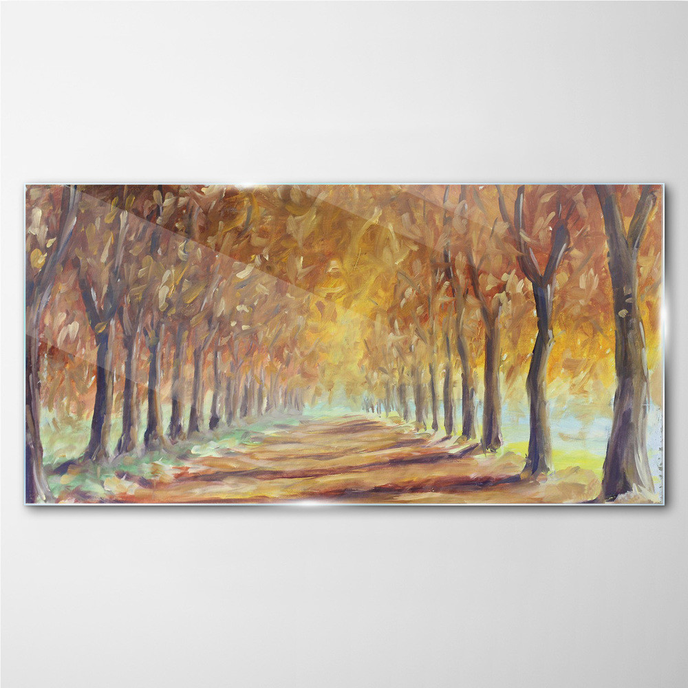 PL Coloray Obraz na Szkle Park Drzewa Jesień Przyroda 100x50cm