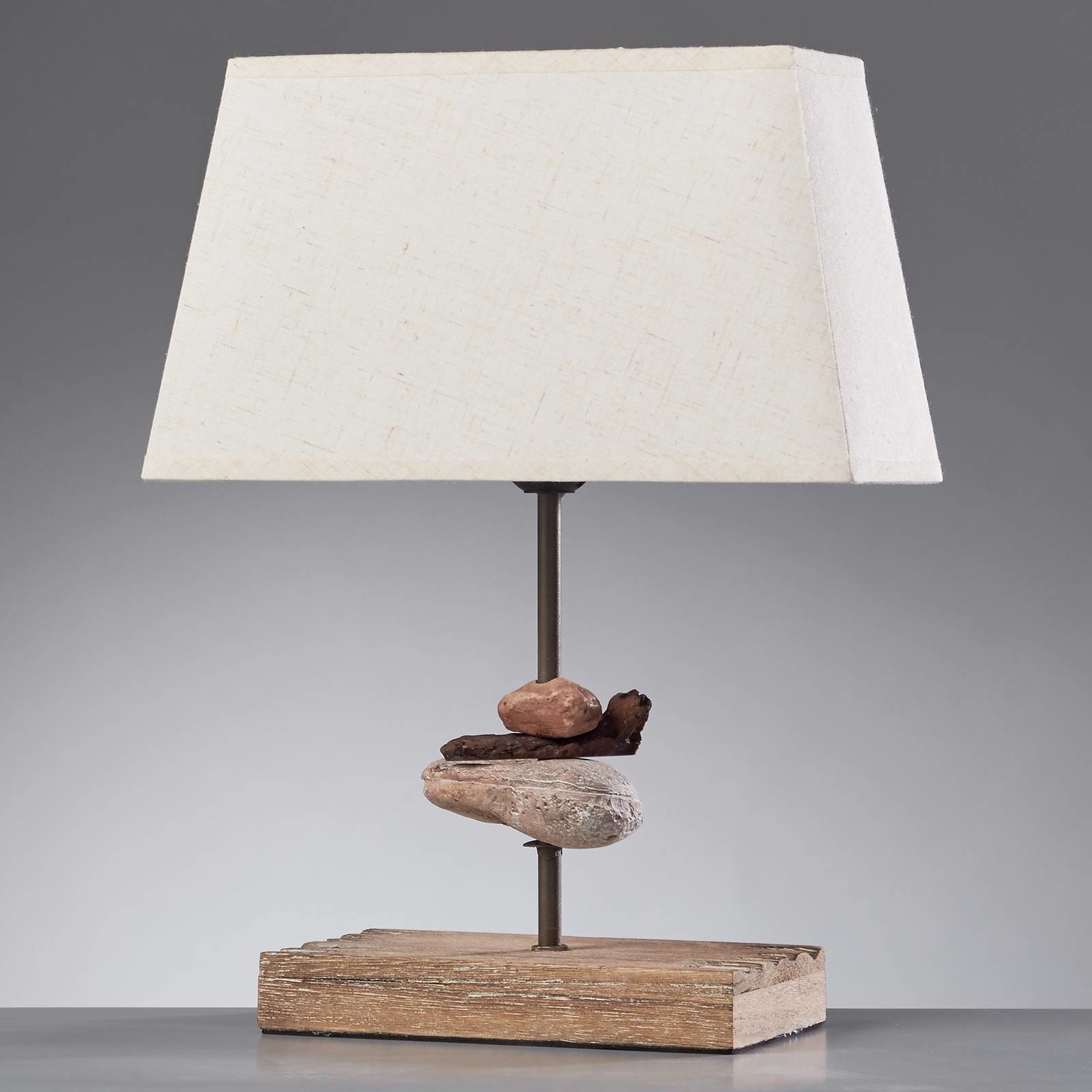 EULUNA Lampa stołowa Seregon z kloszem z tkaniny, 39 cm