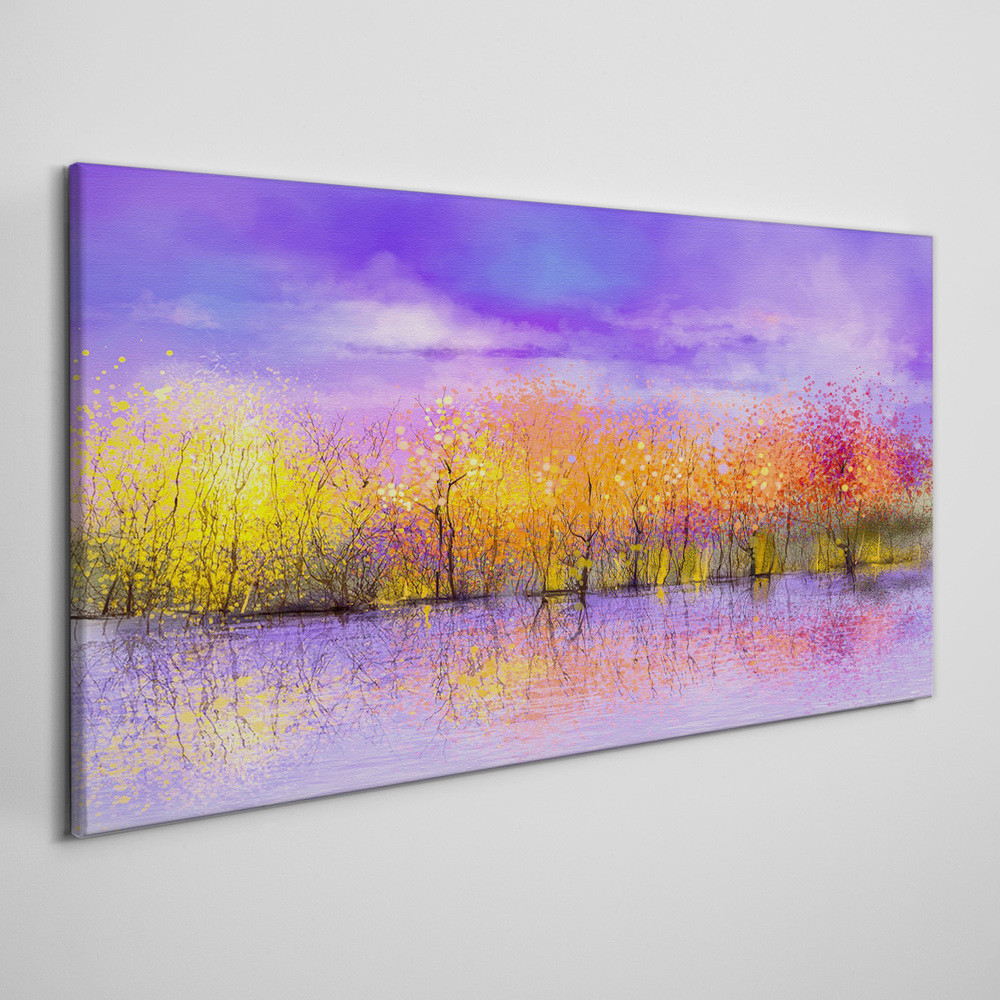PL Coloray Obraz Canvas drzewa niebo 140x70cm