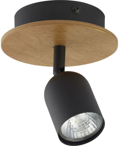 TK Lighting Lampa sufitowa TOP WOOD 3290 1xGU10 czarna TK3290
