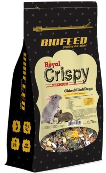 BIOFEED Karma dla szynszyli i koszatniczek - Royal Crispy Premium Chinchilla&Degu 750g