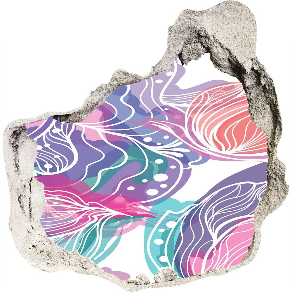 Wallmuralia.pl Okleina 3D dziura na ścianę Magiczne kwiaty