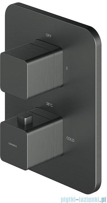 Omnires Parma bateria wannowa podtynkowa termostatyczna grafit PM7436GR |